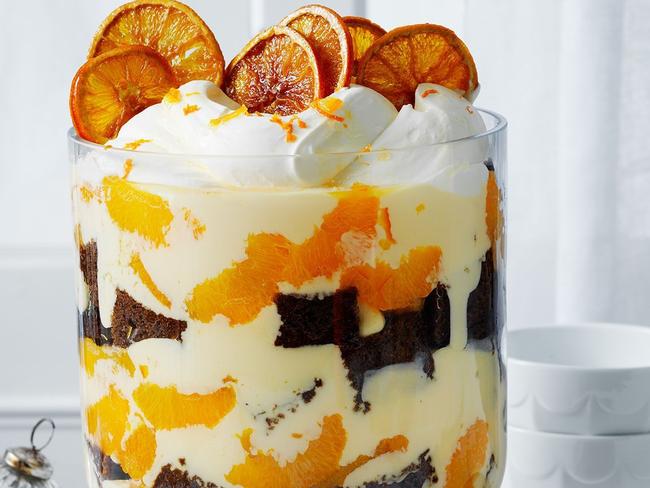 Gingerbread and orange trifle.