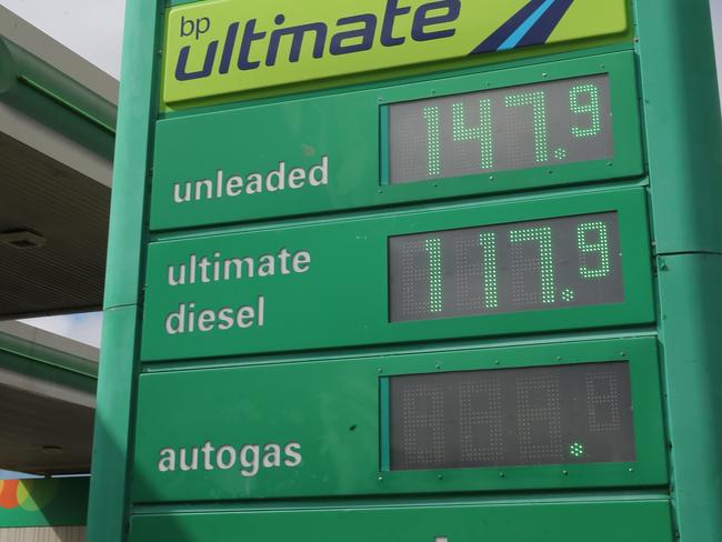 BP Torquay Road Grovedale was selling unleaded fuel at 147.9cents per litre. 40 cents a litre more than some other Geelong petrol stations. Petrol prices up 40cpl. Picture: Peter Ristevski