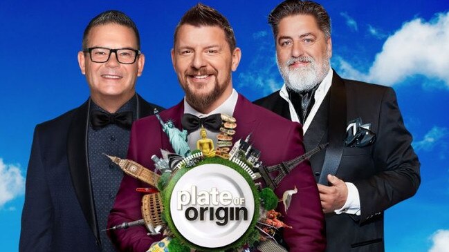 Plate of Origin hosts Gary Mehigan, Manu Fieldel and Matt Preston. Picture: Seven Network