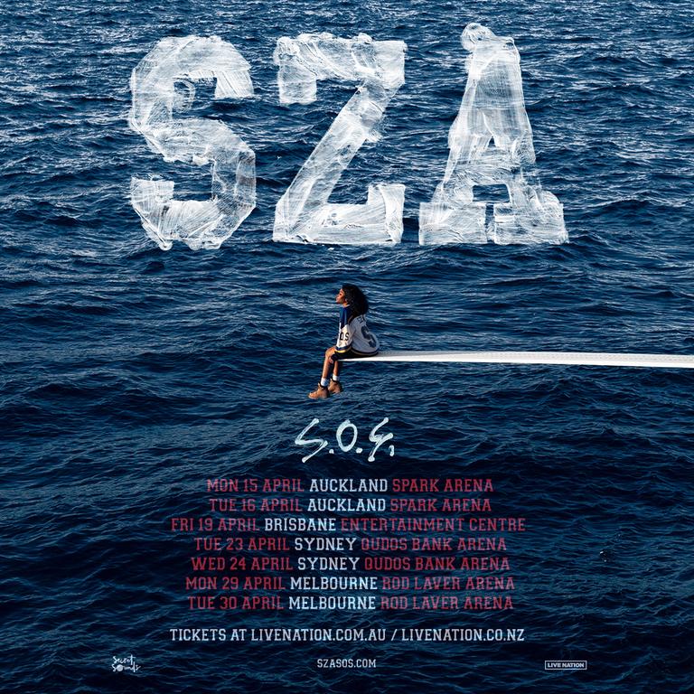 SZA Australian Tour Presale tickets release, SOS tour, Melbourne