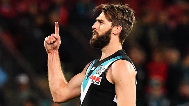 Port Adelaide veteran and 2018 club champion Justin Westhoff. Picture: Mark Brake/Getty Images