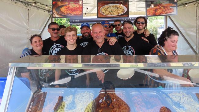 Azzurri United served up pasta to the hungry crowd. 2025 Darwin Italian Festival. Picture: Aden Hill