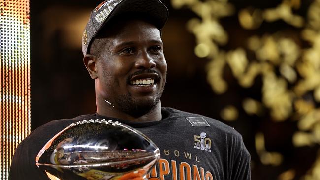 Super Bowl MVP Von Miller #58 of the Denver Broncos.