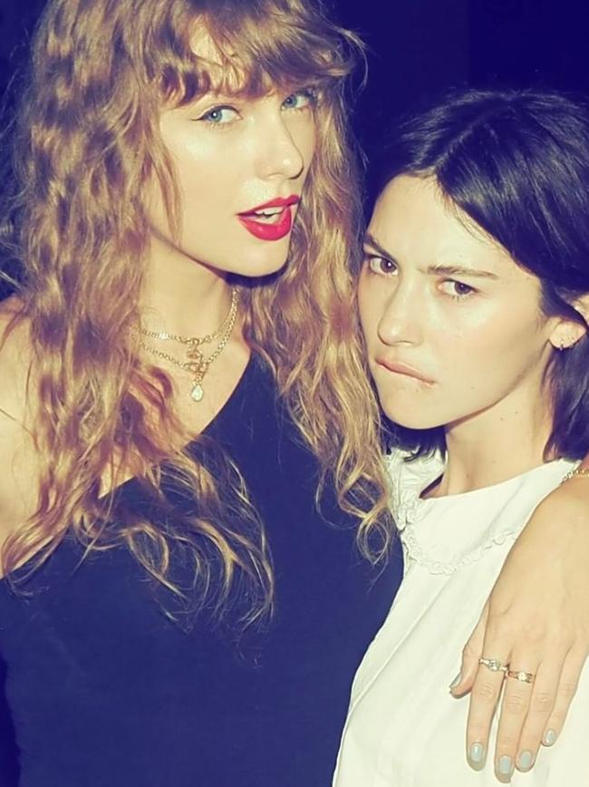 US pop singer-songwriter Gracie Abrams with Taylor Swift, on whose tour she appeared as a support act. Picture: Instagram