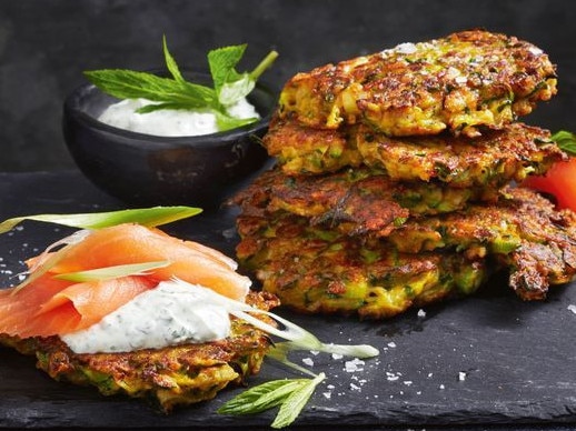 Turmeric zucchini fritters.