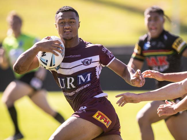 Manly's outstanding Latu Fainu. Picture: Julian Andrews