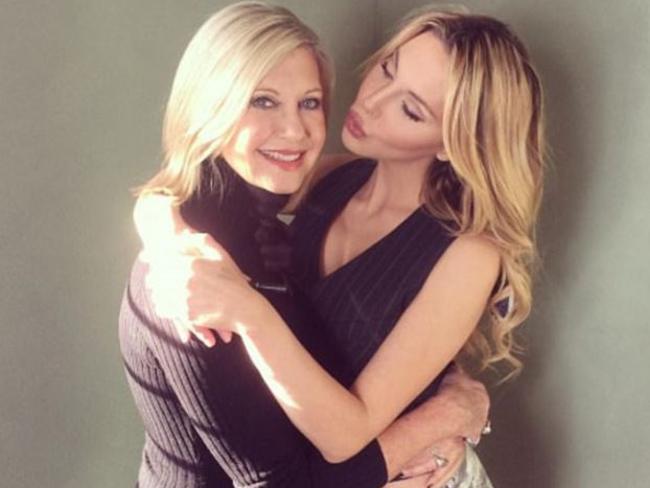 Chloe Lattanzi with her mum Olivia Newton-John. Picture: Supplied