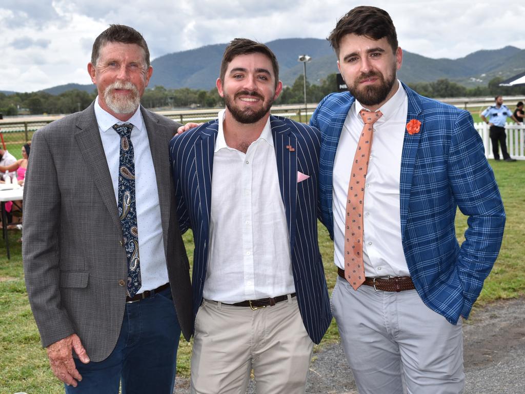 William, Lawson and Fraser Dunne at The Archer race meeting at Callaghan Park, Rockhampton, on May 7, 2022.