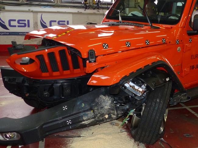 Photo of the 2018 Jeep Wrangler crash test