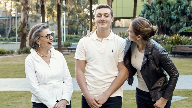 Game changer: Haber with Jack and Vivian Rosati. Picture: Katie Kaars