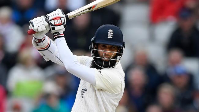 England’s Moeen Ali scored an unbeaten half-century on day three.