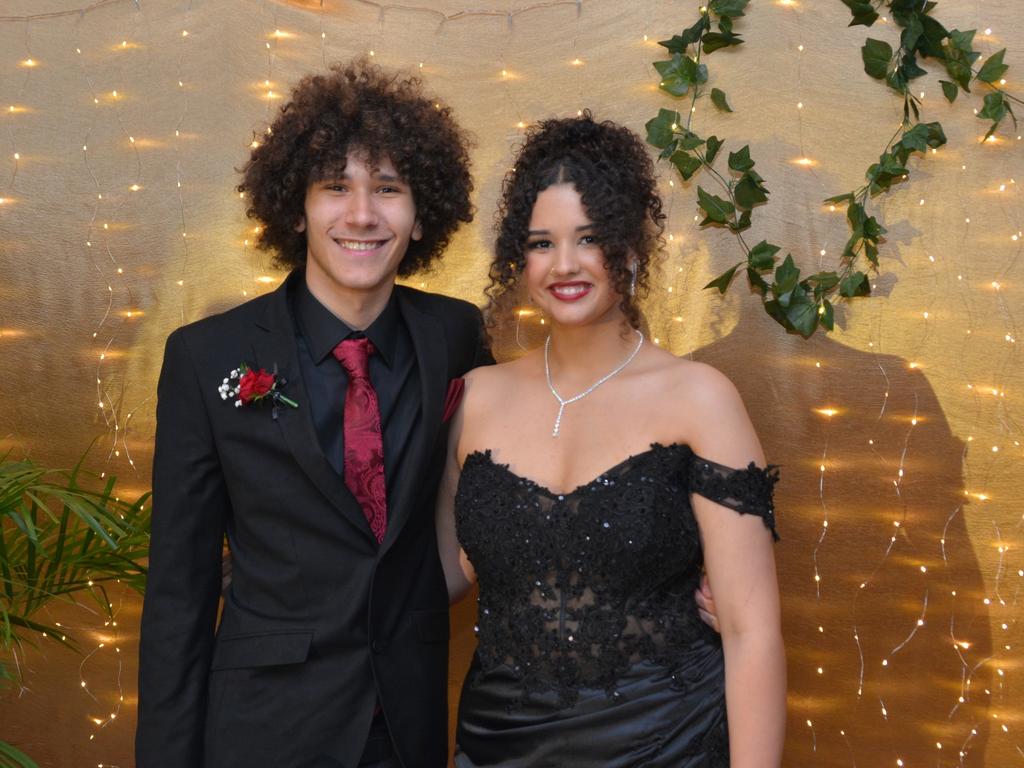 Benji Wenitong and Lucinda Cupido at the Toowoomba State High School Formal, November 13, 2024.