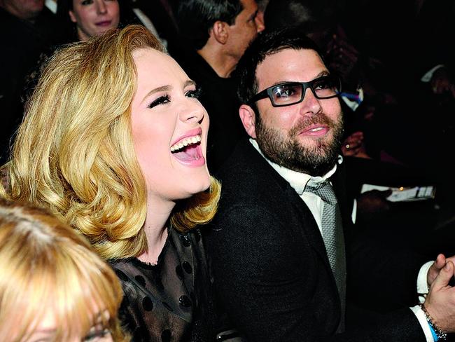 Adele is travelling with her son Angelo who she shares with husband Simon Konecki.