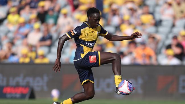 Alou Kuol scored his first goal in the ALM since returning to the Mariners this season. (Photo by Scott Gardiner/Getty Images)