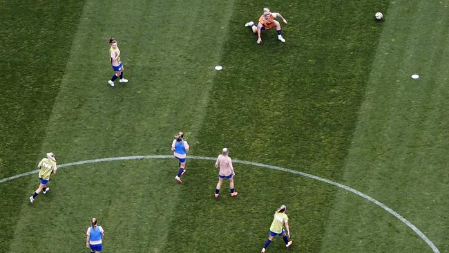 England’s final training session. Picture: Richard Dobson.