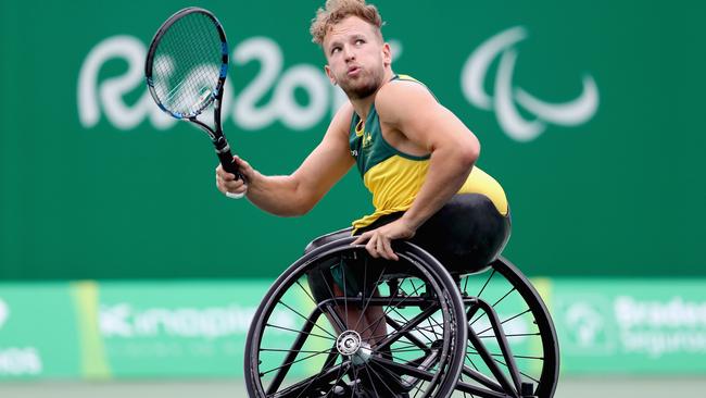 Dylan Alcott during the Rio 2016 Paralympic Games. Picture: Matthew Stockman/Getty Images