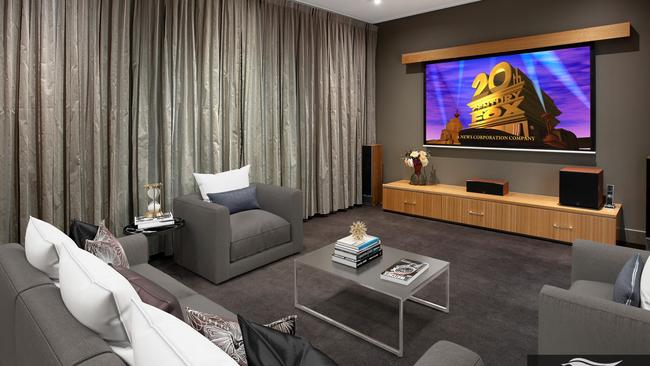 The media room at 16/83 Birchwood Crescent, Brookwater