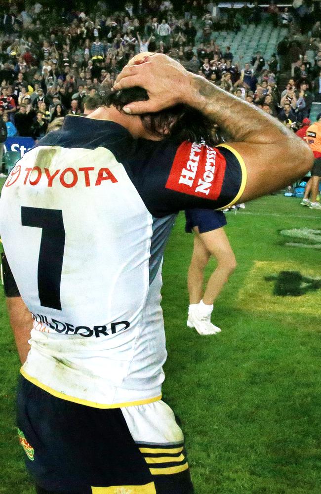 Johnathan Thurston at the end of the game.