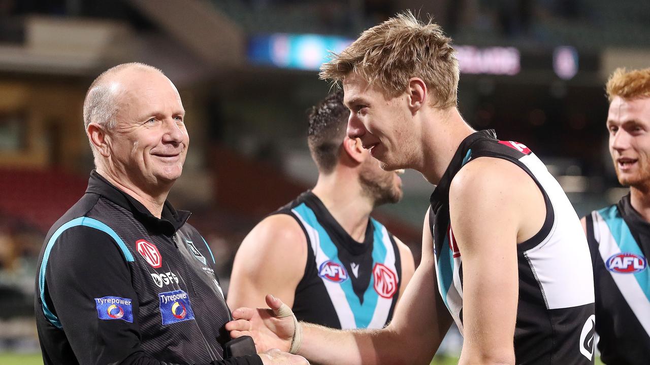 The Power are opting to be cautious regarding Todd Marshall’s return. (Photo by Sarah Reed/AFL Photos via Getty Images)