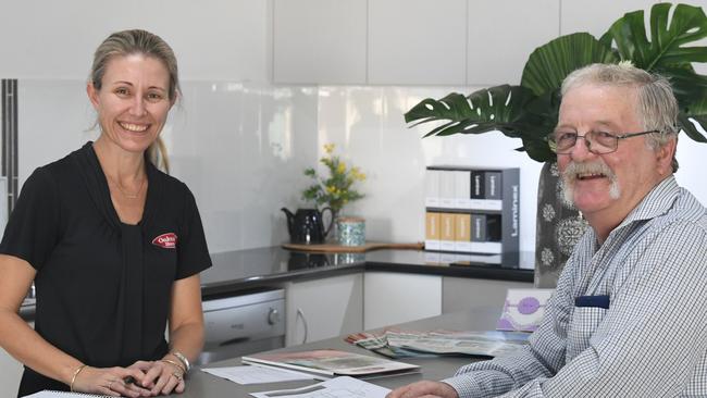 Oakvale Homes owner Sharon Hansen with client Bill Thorne. Picture: Shane Zahner