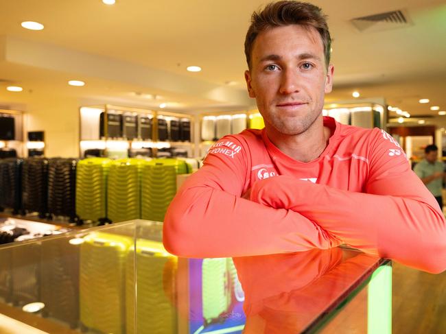 MELBOURNE, JANUARY 9, 2025: Casper Ruud in David Jones flagship Bourke Street Melbourne store promoting his partnership with Samsonite. Picture: Mark Stewart