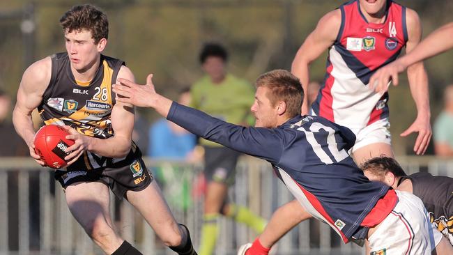 Jack Bilson (left) returns to the Tigers in 2020. Picture: LUKE BOWDEN