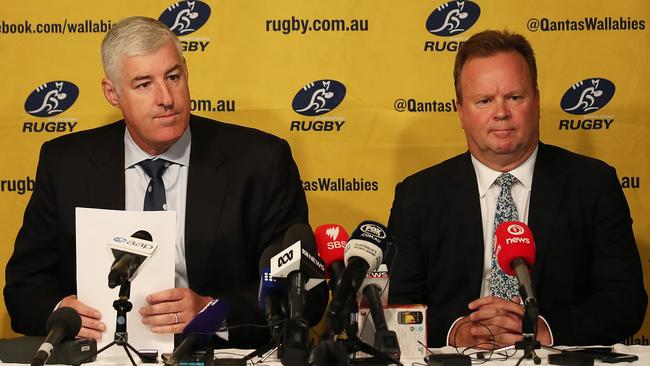 ARU chairman Cameron Clyne (left) and CEO Bill Pulver.