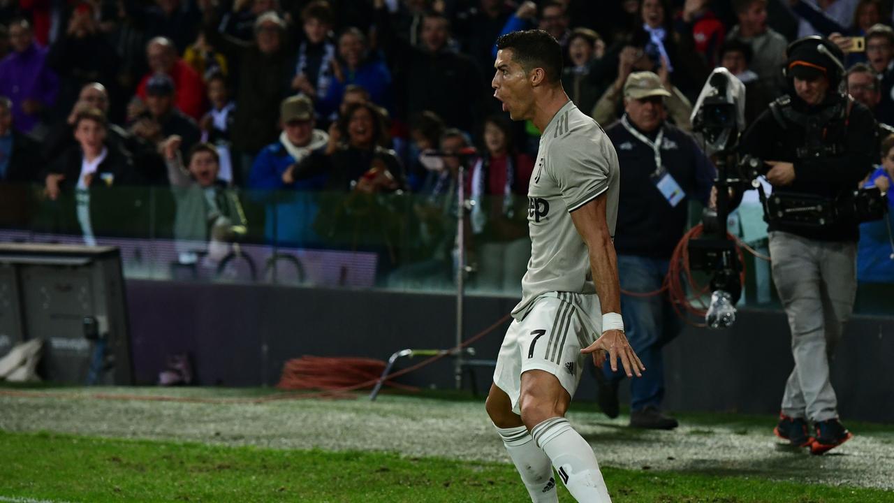 Cristiano Ronaldo celebrated in his usual style.