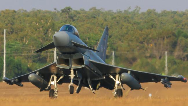 German Luftwaffe Euro Fighters and Japanese Mitsubishi arrive in Darwin for Operation Pitch Black., Picture: NCA Newswire /Glenn Campbell