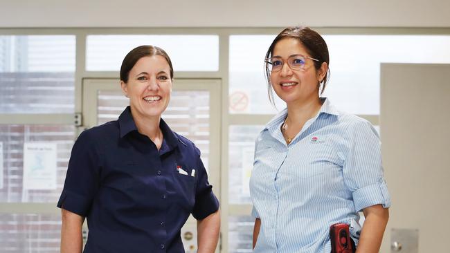 Silverwater Women's midwife Joanna Donnelly and clinical midwife consultant Yamuna Kafle. Picture: Rohan Kelly