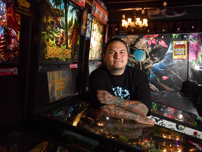 Empire Alternacade owner Jason Lynch is excited his venue is hosting the International Flipper Pinball Association Australian Pinball Championship Series early next year. Picture: Evan Morgan