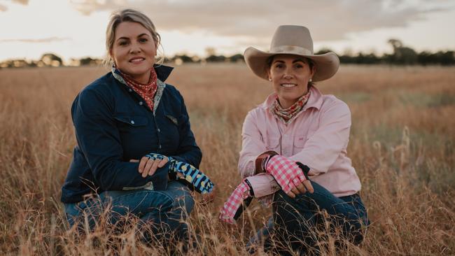 Shona Larkin and Angie Nisbet, Longreach, launched FarmHer Hands eight months ago. Picture: Supplied