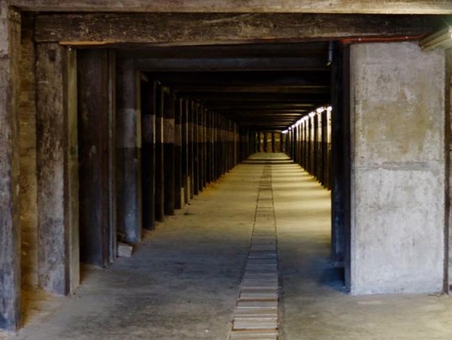 Dog-leg tunnel was built in 1915, cutting through the island on a north/south axis. It was later modified to become an air-raid shelter during World War II. Picture: Stephen van der Mark