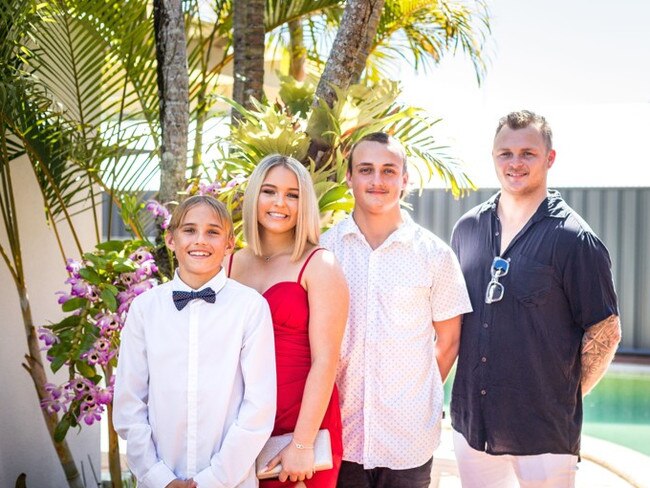 Siblings Ryan, Jordyn, Nathan and Corey of the tight knit Dodson and Weckert clan.