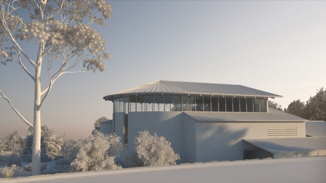 Artist impression of building proposed for Frenchs Forest Bushland Cemetery. Picture: Northern Beaches Council website