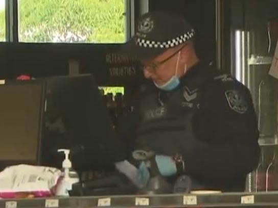 South Australia Police are searching for four suspects who allegedly stormed a western suburbs bottle shop in an attempt to steal alcohol before a fight broke out with staff.  Picture: 7NEWS