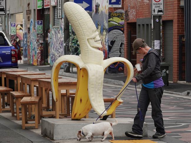 The City of Yarra said the artwork was ‘a memento mori to meditate on our Western tendencies towards unsustainable desires and excess’. Picture: Alex Coppel