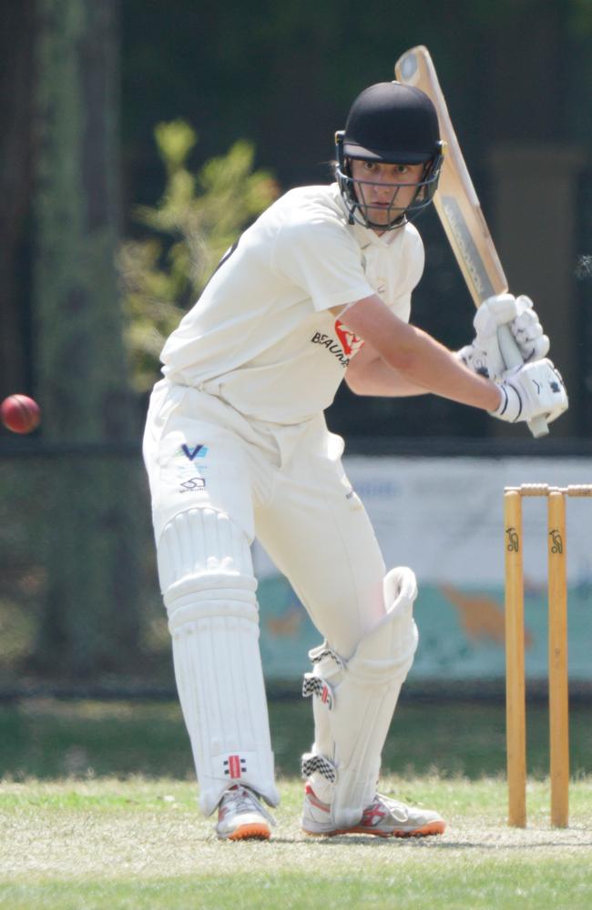 Thomas Mutton batting for Beaumaris. Picture: Valeriu Campan