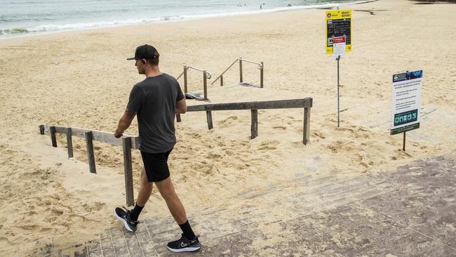 Noosa Main Beach was eerily vacant last year during the height of Covid-19 restrictions.