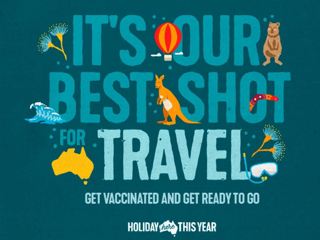 Tourism Australia’s new initiative encourages Aussies to get vaccinated to speed up the return of travel. Picture: Tourism Australia