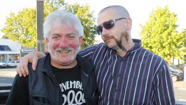 Socials- End of Movember celebration at Metz in Sandy Bay. Billy Prell, Blackmans Bay and Seth Binns, Glenorchy.