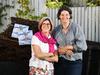 Author Belinda Walker and illustrator Jo Stacey with their book, 'Monsoon, A one in a hundred year flood'. Picture: Shae Beplate.