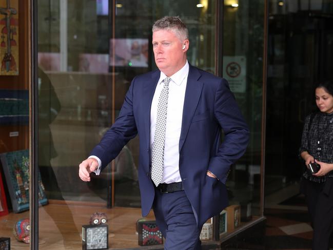 Lawyer Paul McGirr, who is representing Ms Curan, leaving the Downing Centre. Picture: Rohan Kelly