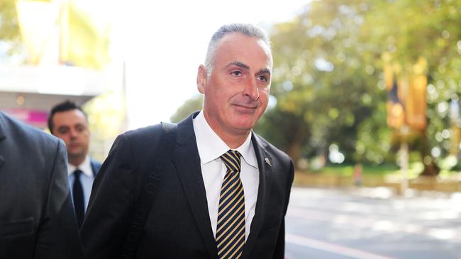 Liberal MP John Sidoti and his legal team arrive at an ICAC hearing in Sydney. Picture: NCA NewsWire / Christian Gilles