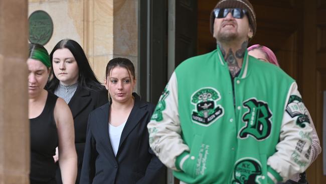 Anastasia Marshall, centre, leaves court on Tuesday. Picture: Keryn Stevens