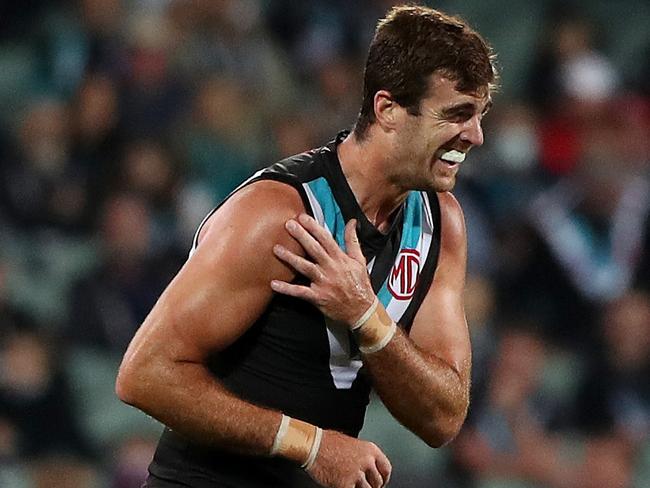 Scott Lycett requires a second surgery on his troublesome shoulder. Picture: AFL Photos/Getty Images