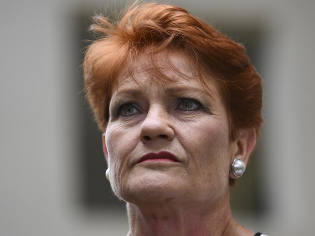One Nation leader Pauline Hanson says the images were wrong. Picture: AAP