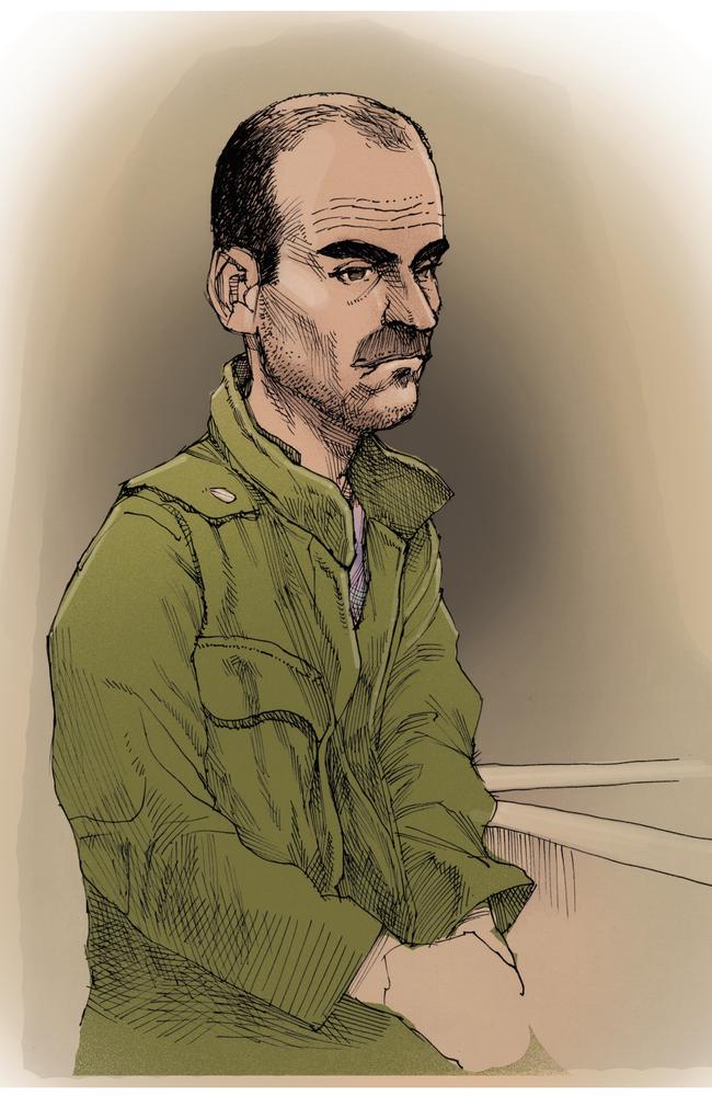 Ashley Paul Griffith in court on Thursday. Illustration: Brett Lethbridge