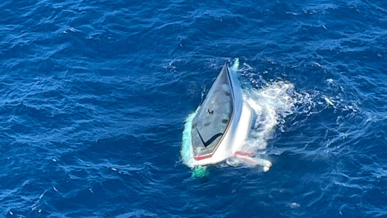 Bundaberg-based RACQ LifeFlight Rescue helicopter helped in the search and rescue after a yacht overturned off Gladstone.