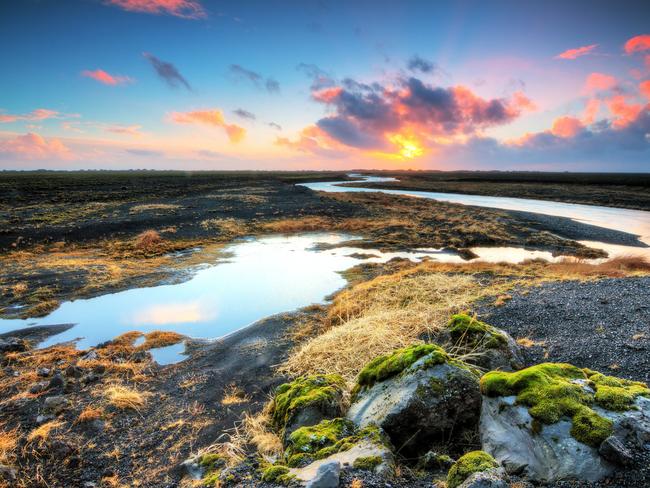 Beautiful black volcanic river landscape of Myrdalssandur in the southern part of Iceland. Picture: iStock